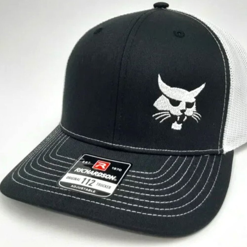 Bobcat Skid Steer Richardson 112 Mesh Snapback Cap Hat Embroidered